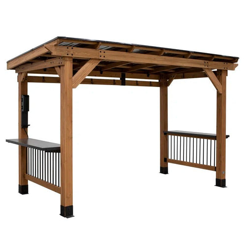 Saxony Xl 13 Ft. W X 6.5 Ft. D Solid Wood Grill Gazebo image 0