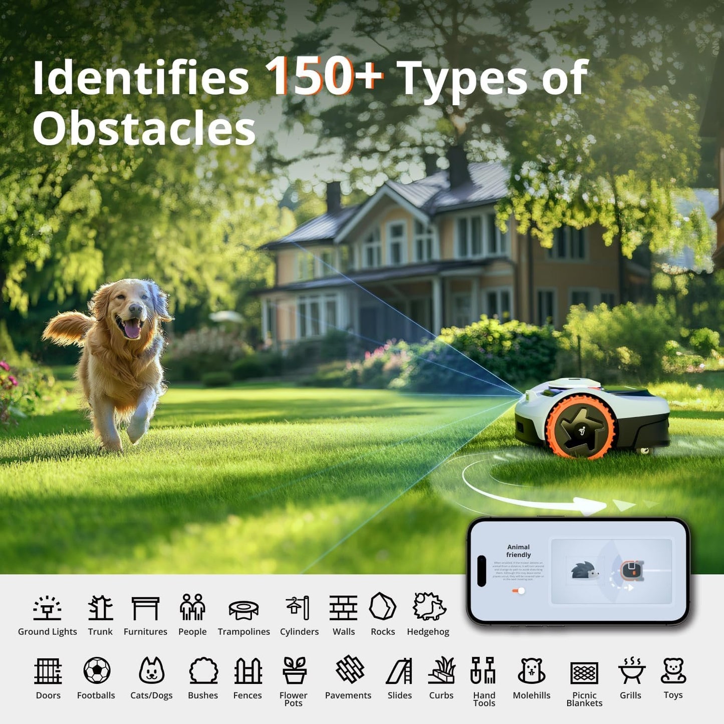 Segway Navimow i105N Robot Lawn Mower, AI Mapping, Perimeter Wire-Free, App Control image 10