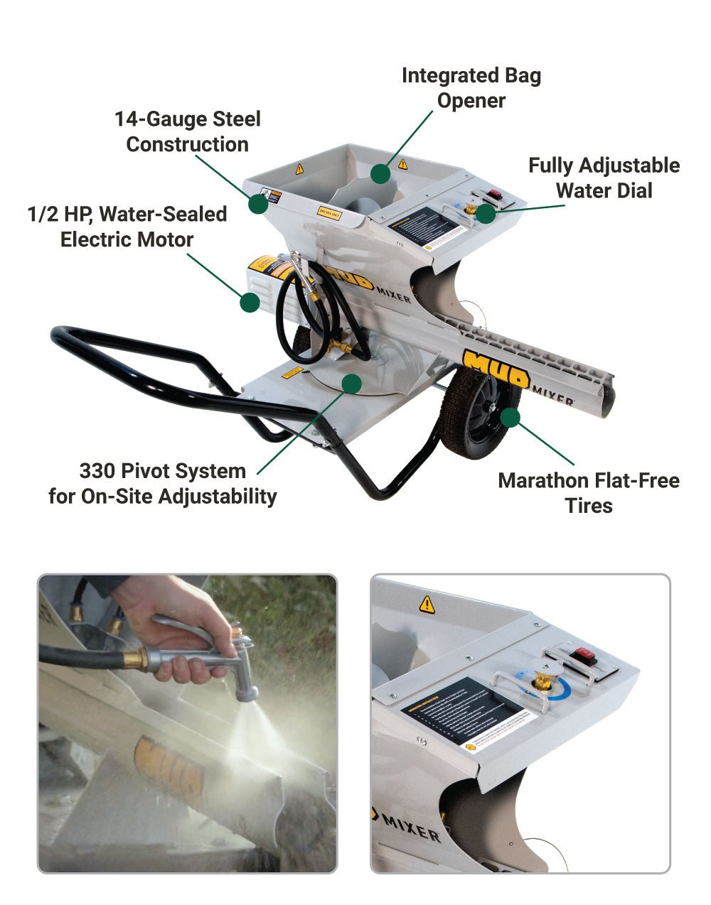 MudMixer™ Portable Concrete & Cement Mixer (MMXR-3221) image 9