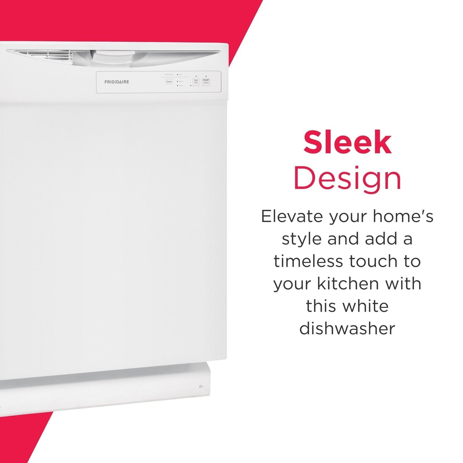 Frigidaire FDPC4221AW 24″ Built-In Dishwasher, Front Control, White image 4