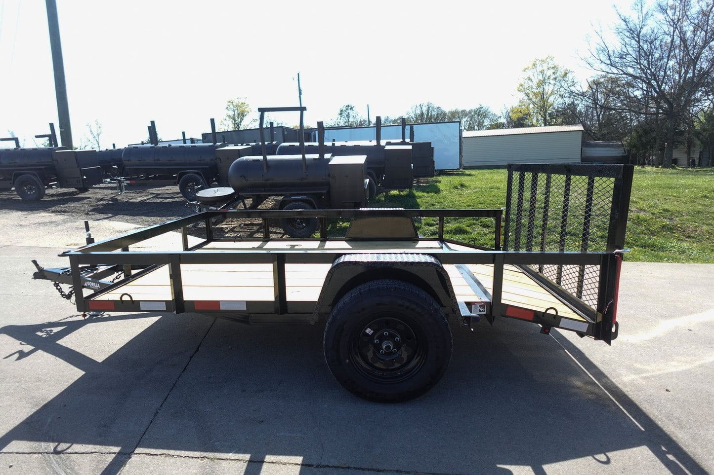 6′ 4″ x 10 Utility Trailer Dovetail Powder Coated With Gate 3,500lb Axle image 4