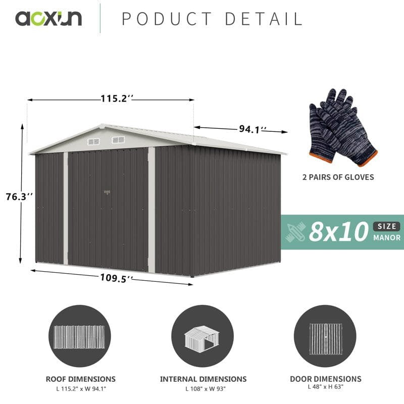 10 ft. W x 8 ft. D Storage Shed image 7