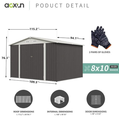 10 ft. W x 8 ft. D Storage Shed image 7