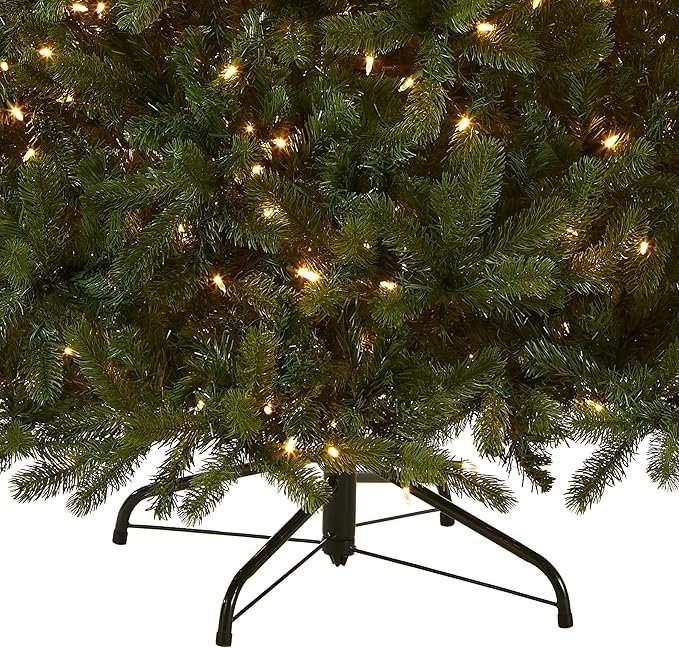 National Tree Company Pre-Lit ‘Feel Real’ Artificial Full Downswept Christmas Tree, Green, Douglas Fir, Dual Color LED Lights, Includes PowerConnect and Stand, 7.5 Feet image 2