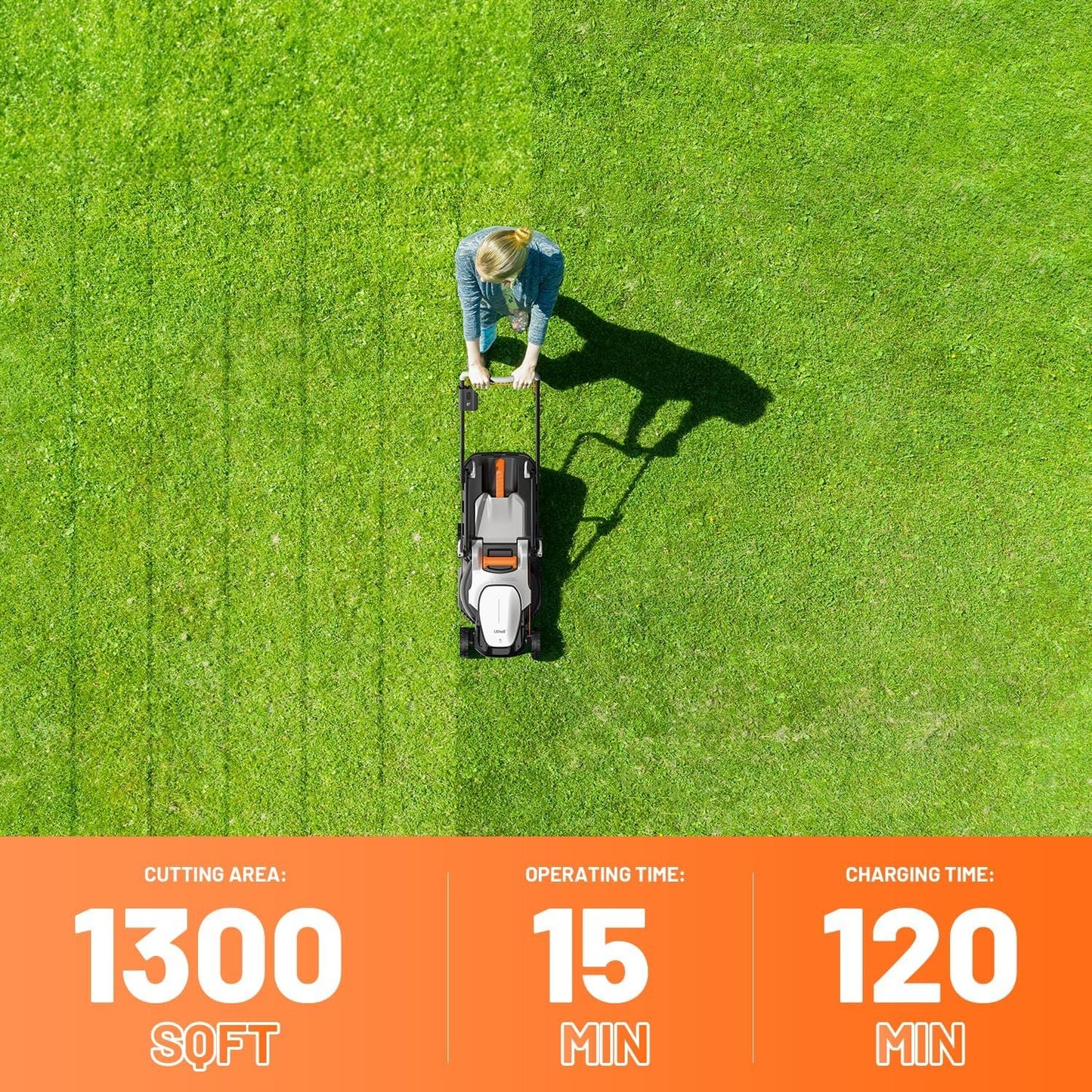 Litheli 13″ 20V Cordless Lawn Mower with 4.0Ah Battery image 6