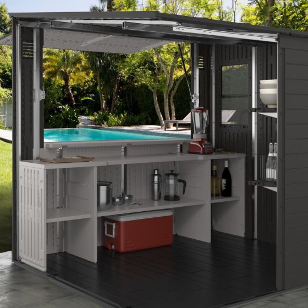 Suncast 8 ft. x 7 ft. Cabana Entertainment Shed BMCB8730T image 10