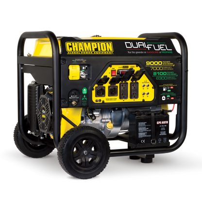 Champion 100155 7000W/9000W Dual Fuel Electric Start Generator Manufacturer RFB image 1