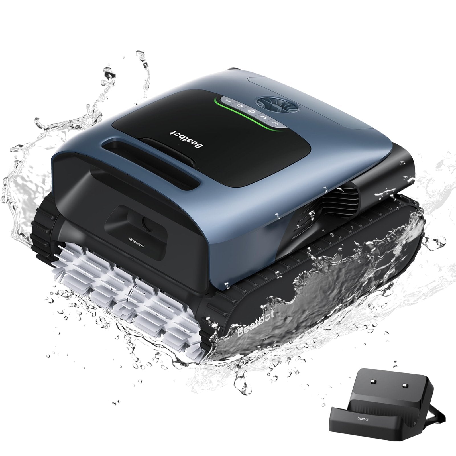 Beatbot AquaSense Pro Cordless Pool Cleaner Robot – Clarifies Water, Cleans Surface, Floor, Walls and Waterline, Intelligent Path Optimization, Surface Parking-Dark Blue image 0