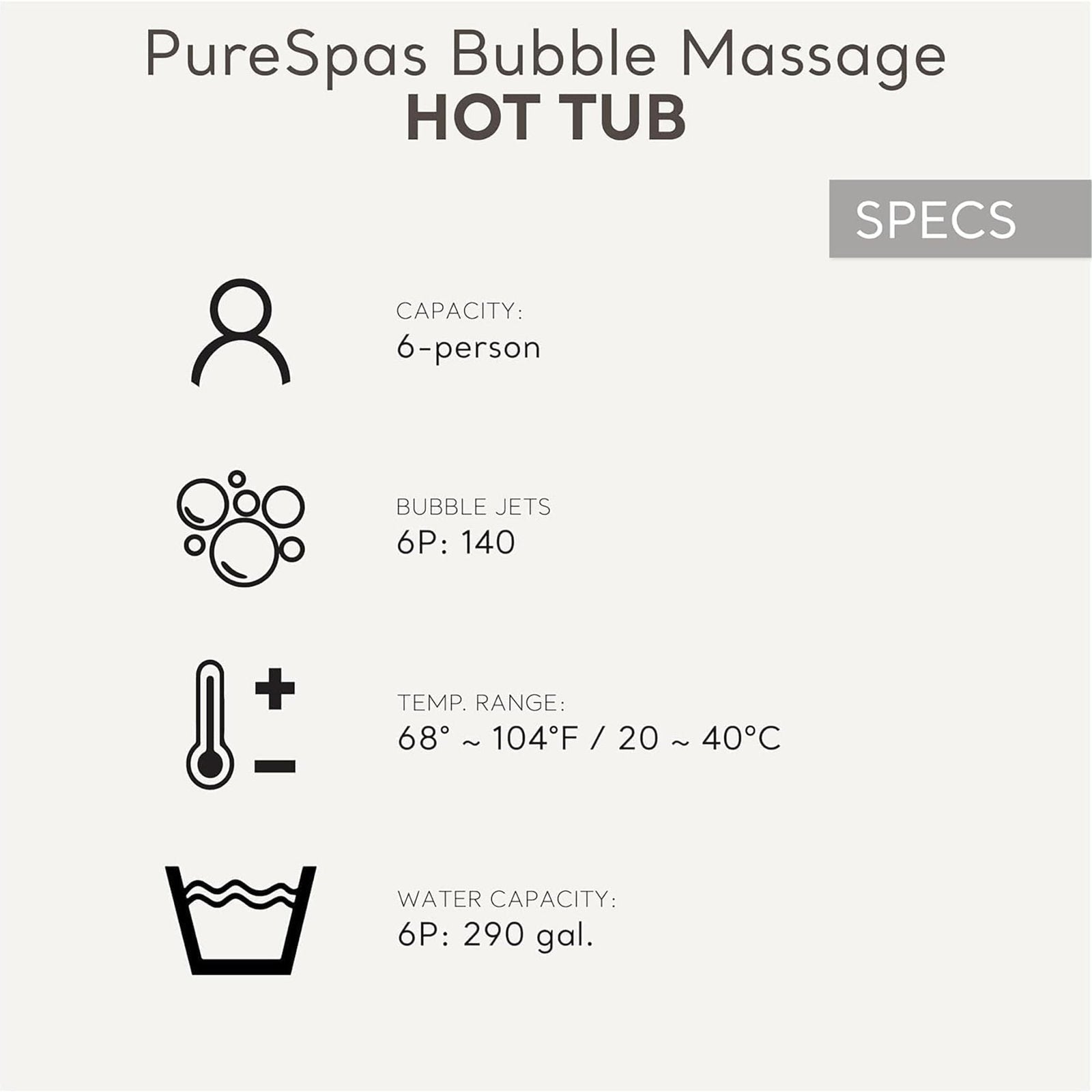 Intex: PureSpa: Sahara Tan Inflatable Hot Tub Set – 6 Person – 85″ Round Outdoor Heated Bubble Spa, Jet Massage, Cover, Hard Water Treatment System image 5