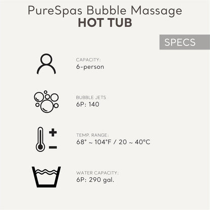Intex: PureSpa: Sahara Tan Inflatable Hot Tub Set – 6 Person – 85″ Round Outdoor Heated Bubble Spa, Jet Massage, Cover, Hard Water Treatment System image 5