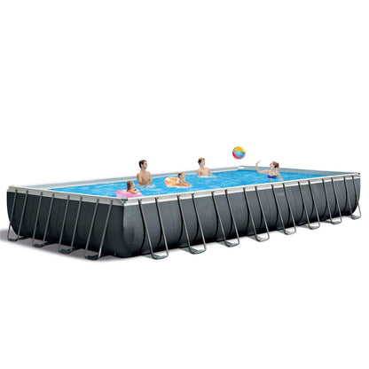Intex 24ft x 12ft x 52in Ultra XTR Frame Rectangular Swimming Pool Set with Sand Filter Pump, Ladder, Ground Cloth, Cover and Robot Vacuum image 6