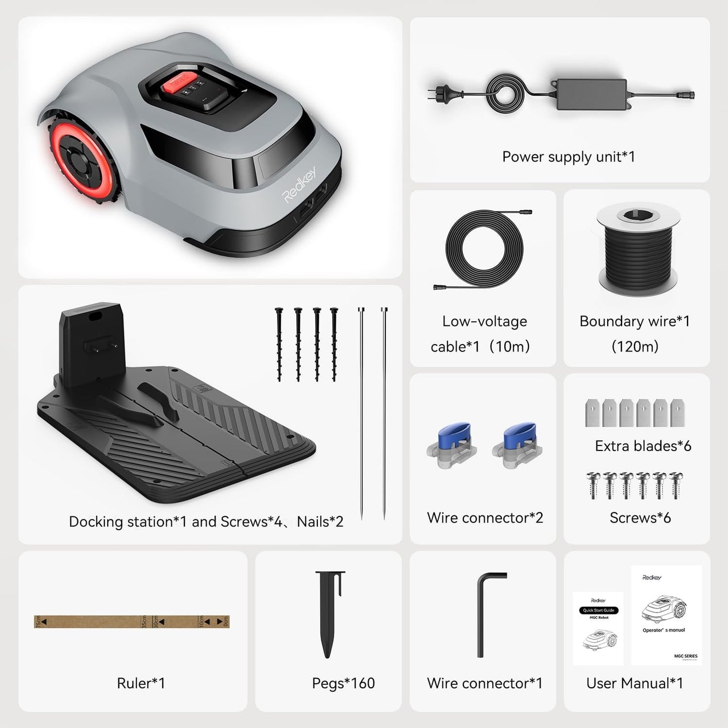 Redkey MGC1000 Robot Lawn Mower for 0.25 Acre with Auto Recharge image 7