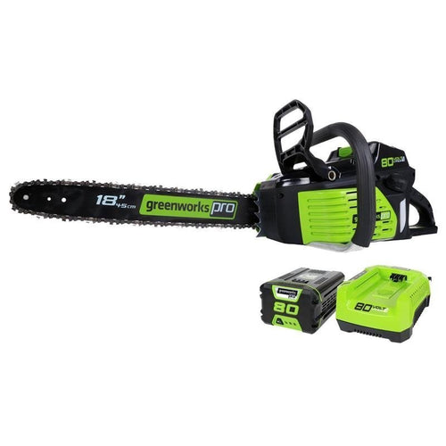GreenWorks 80-volt 18″ Cordless Chainsaw 2Ah #2000002 image 0