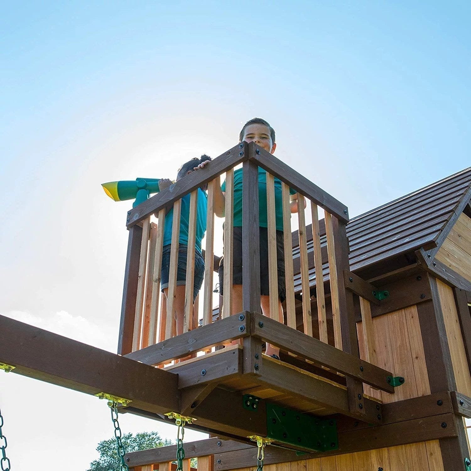 Backyard Discovery Skyfort III Cedar Swing Set w/ Tube Slide – DIY image 3