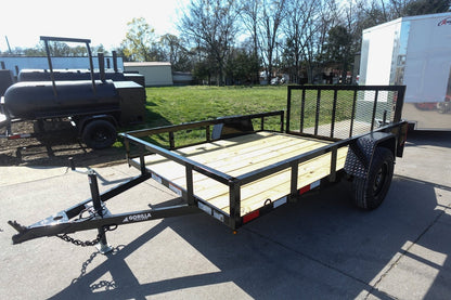 6′ 4″ x 10 Utility Trailer Dovetail Powder Coated With Gate 3,500lb Axle image 3
