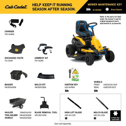 Cub Cadet CC30E 30-in. 56V MAX* Riding Lawn Mower image 0