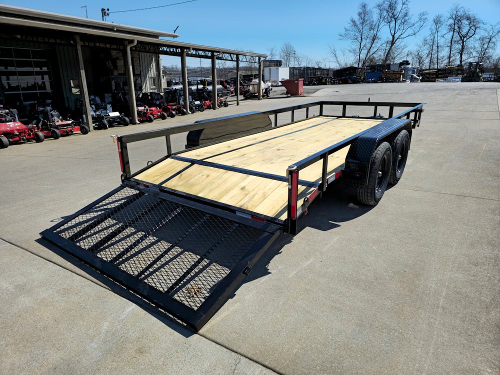 6’4″ x 16 Utility Trailer Double Axle Dovetail With Gate Powder Coated (2) 3500lb Axles image 7