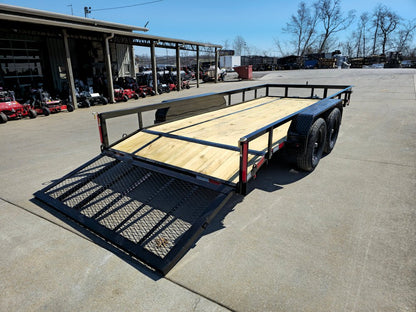 6’4″ x 16 Utility Trailer Double Axle Dovetail With Gate Powder Coated (2) 3500lb Axles image 7
