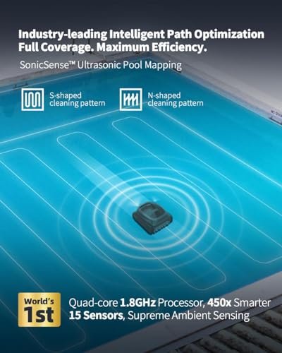 Beatbot AquaSense Cordless Robotic Pool Vacuum Cleaner – Intelligent Path Opimization, Cleans Floor, Walls, and Waterline – Ideal for Above & In-Ground Pools up to 2,260 sq.ft. image 4
