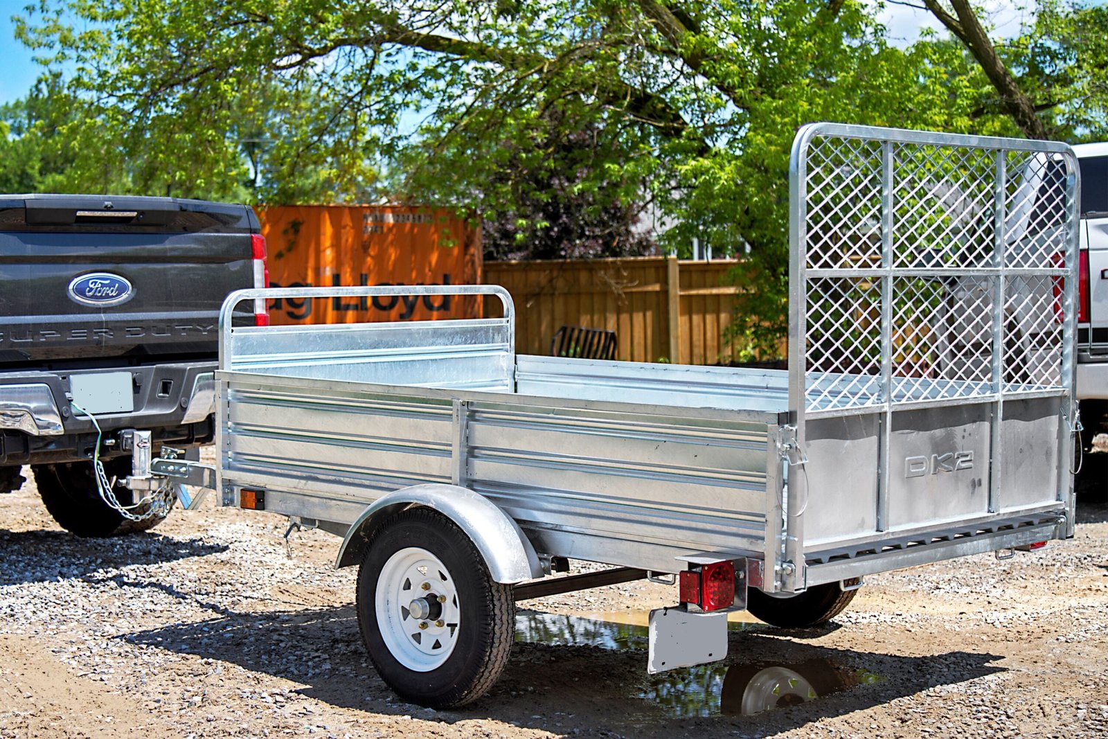 DK2 5-ft x 7-ft Steel Utility Trailer with Ramp Gate ( 1639-lb Capacity ) 2491713 image 3