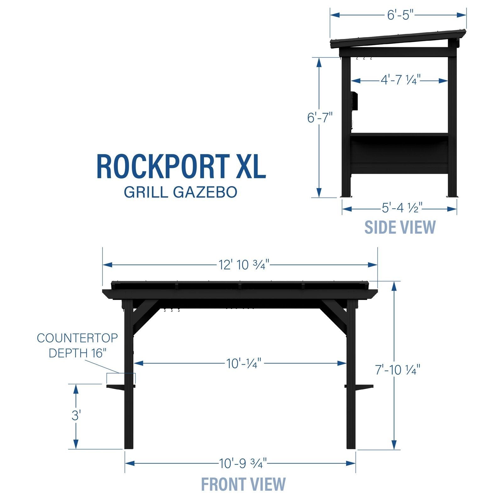 Rockport XL Steel Grill Gazebo image 2