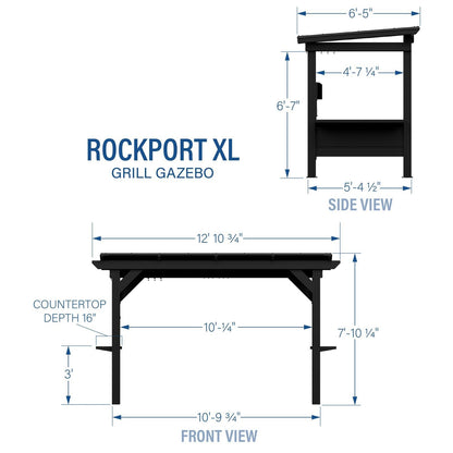 Rockport XL Steel Grill Gazebo image 2