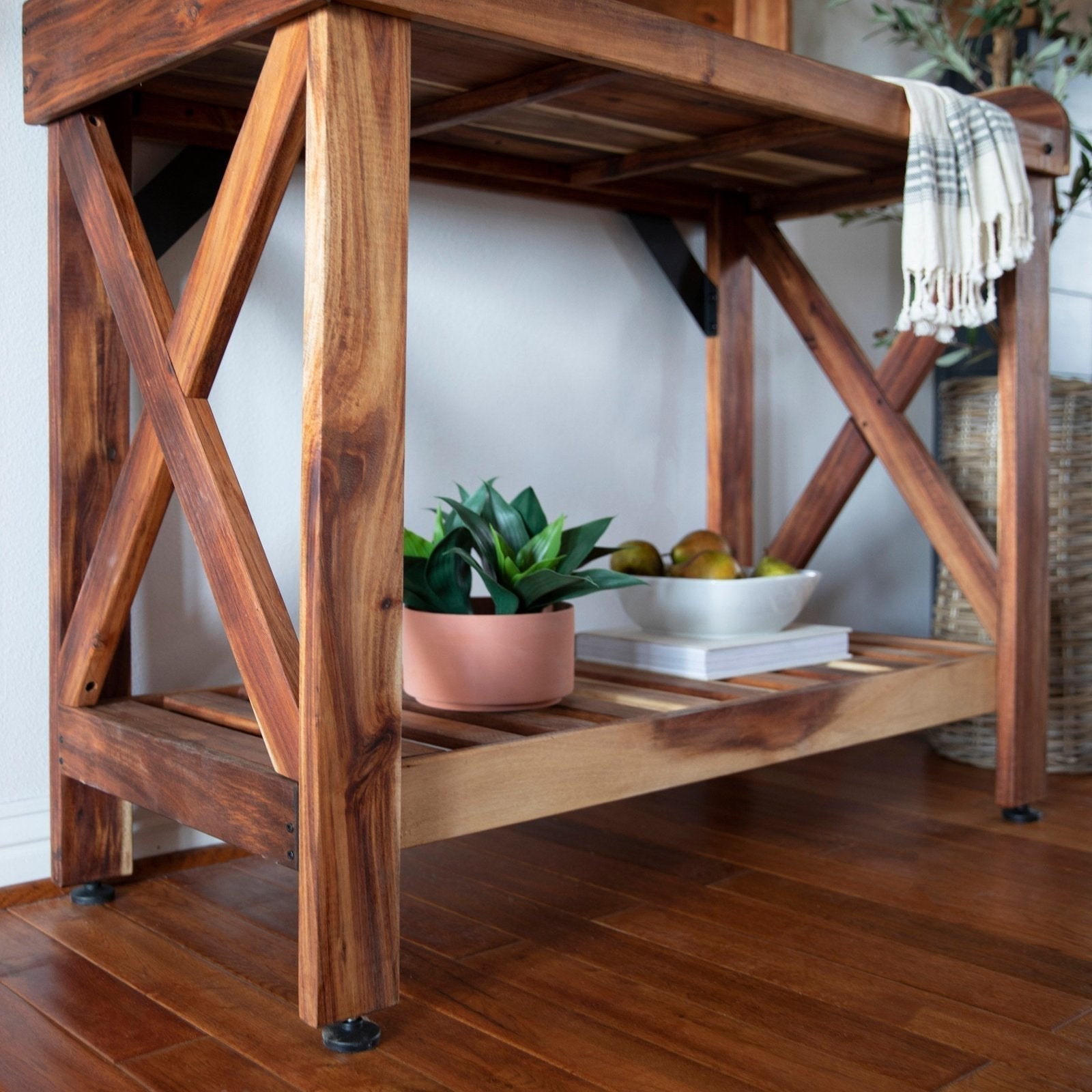 Potting Table/Bench/Serving Bar – Acacia Wood image 13