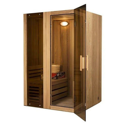 ALEKO StI2ced Cedar Indoor Wet Dry Sauna Steam Room, 3 kW Harvia KIP Heater, 2 Person image 0
