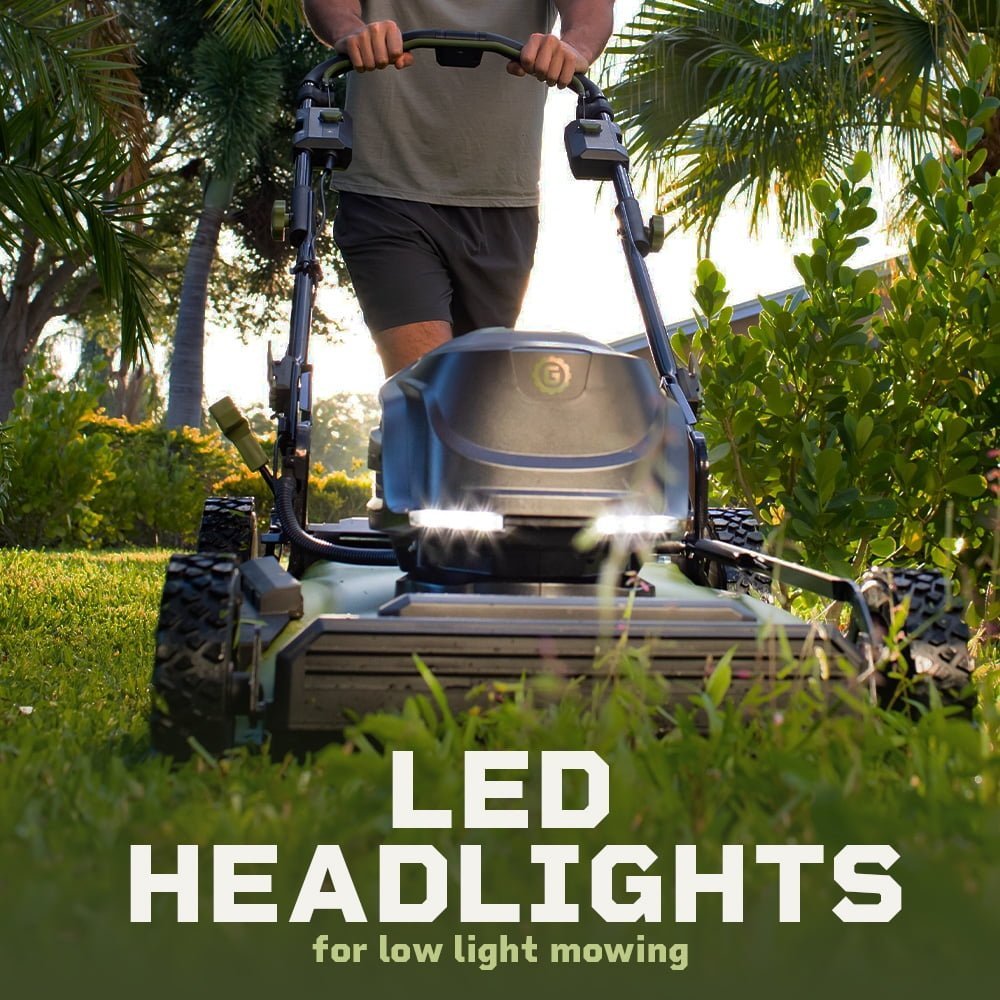 Green Machine 62V 23-Inch Self-Propelled Brushless Cordless Electric Lawn Mower, Includes Two 4.0Ah Batteries and Rapid Charger image 3