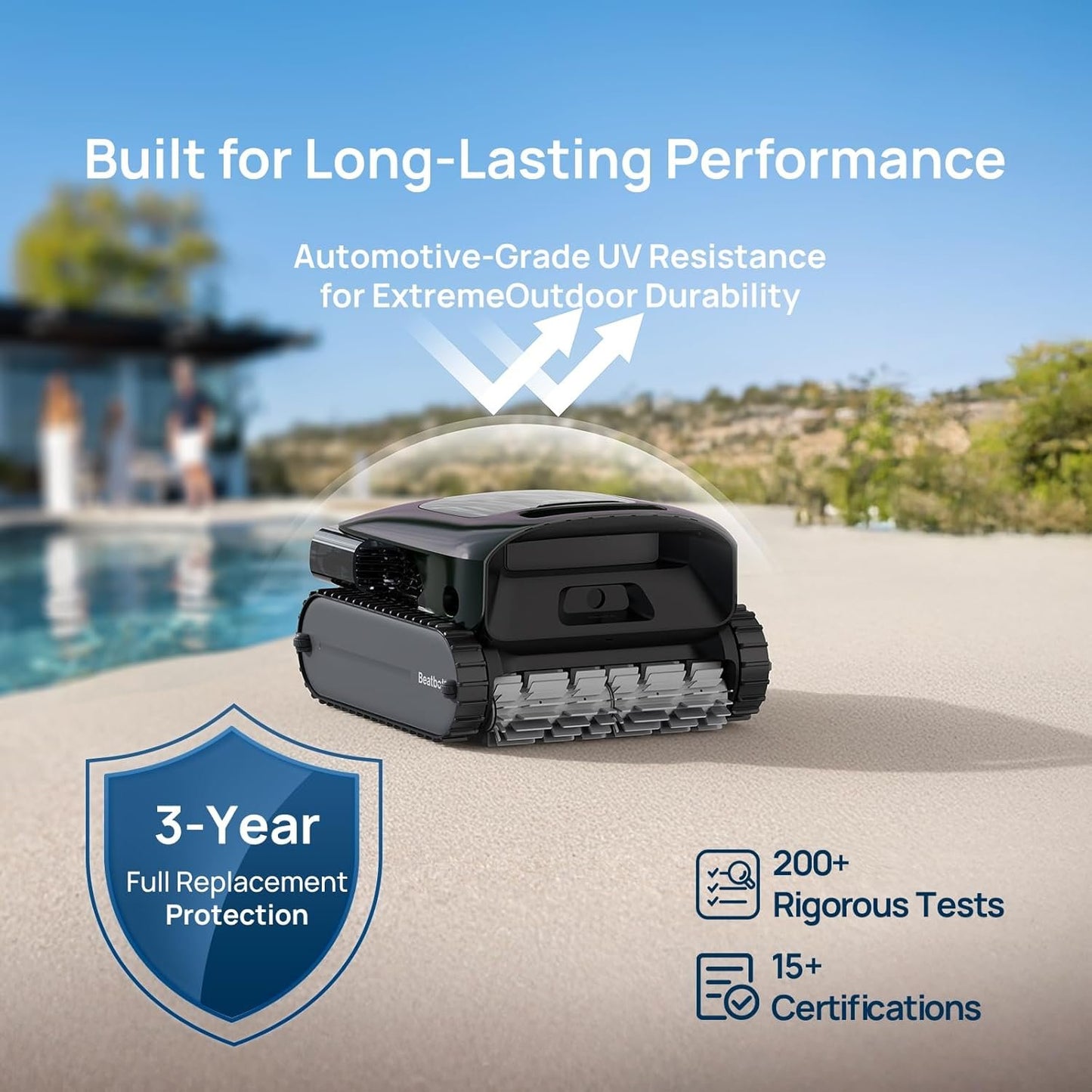 Beatbot AquaSense 2 Pro Robotic Pool Cleaner – 5-in-1 Cordless Skimmer & Clarifier, App-Controlled, Smart Parking, Up to 3,875 Sq. Ft. – Obsidian image 7