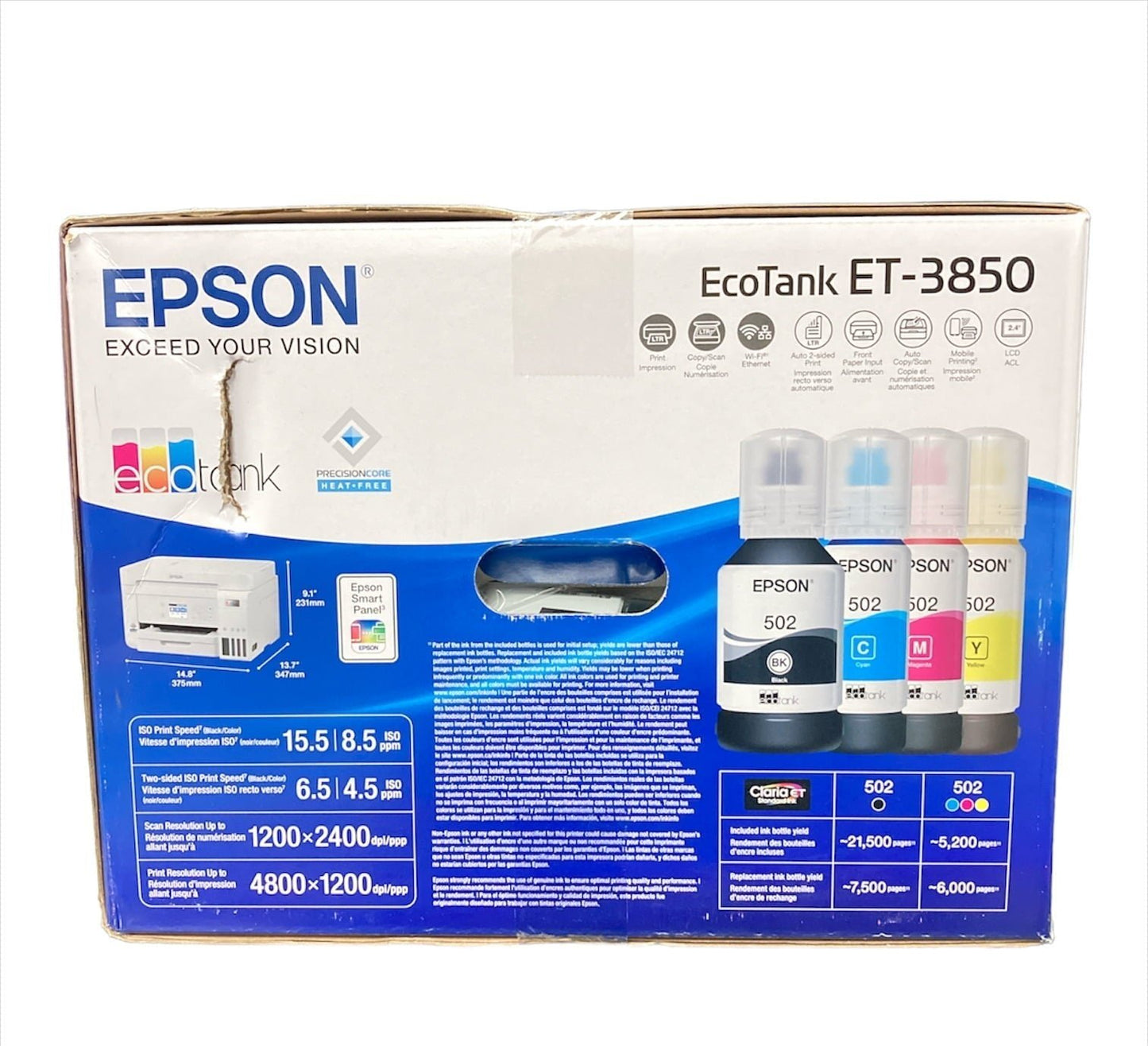Epson EcoTank-3850 Special Edition All-in-One Printer with Bonus Black Ink image 6