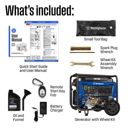 Westinghouse WGen9500c Remote Electric Start 9500-Watt Single Fuel (Gasoline) Portable Generator WGEN9500C image 3