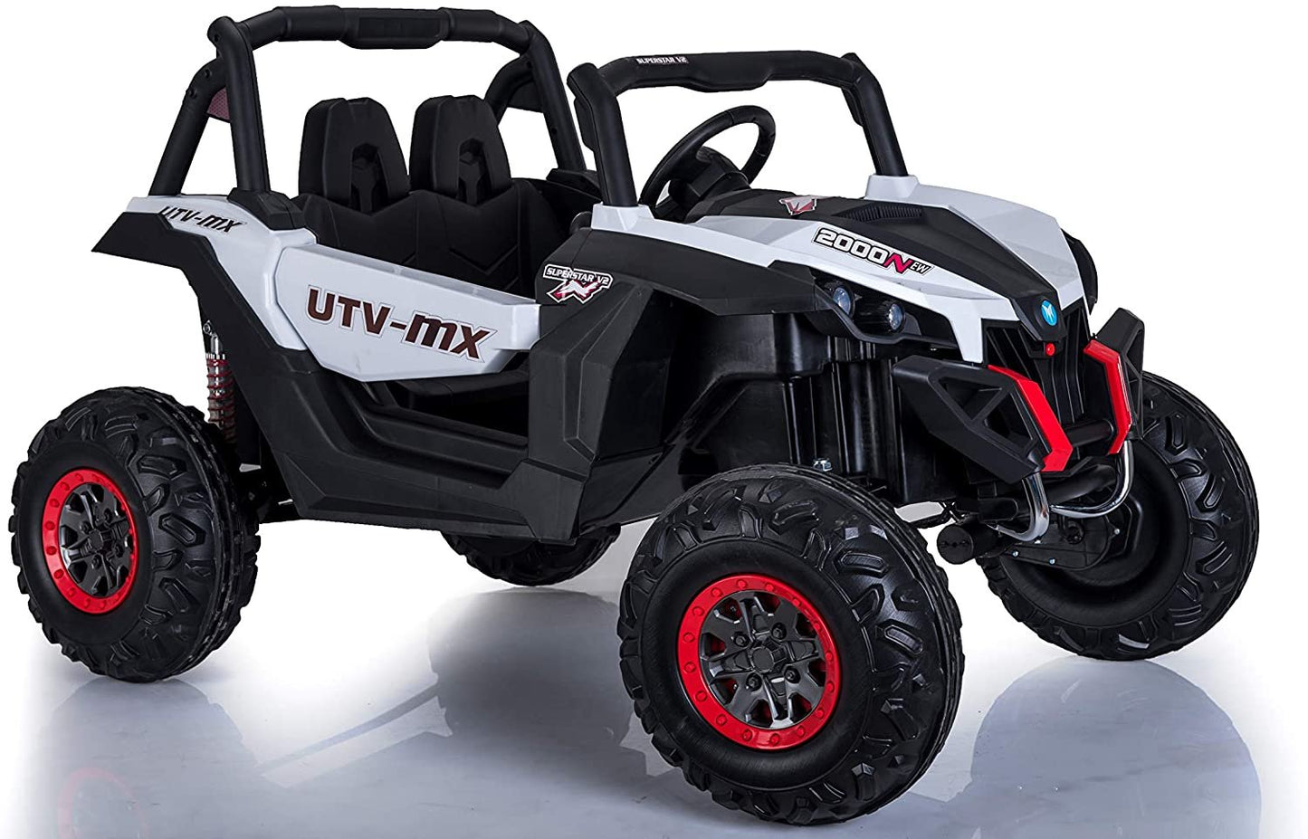 Best Ride On Cars Lightning UTV with 4 Motors-12V-White image 5