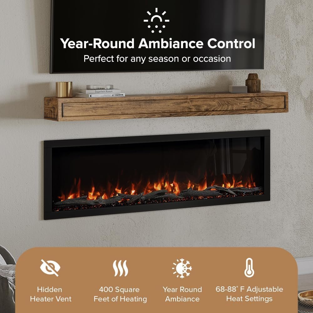 Modern Ember Highmark 60-Inch Smart Linear Electric Fireplace, WiFi & 10-Color Flames image 52