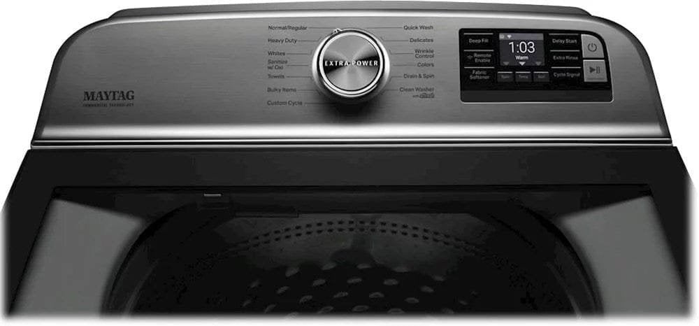 Maytag – 5.3 Cu. Ft. High Efficiency Smart Top Load Washer with Extra Power Button – White image 11