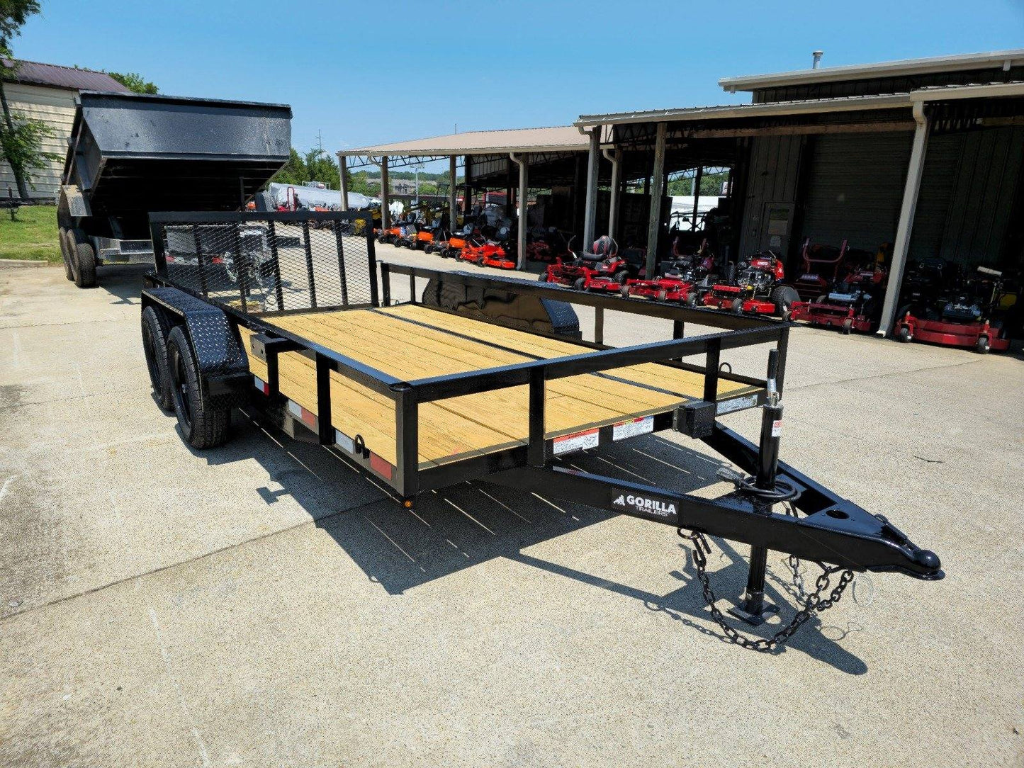 6’4″ x 14 Utility Trailer Powder Coated Dovetail (2) 3500 Axles 7k GVWR image 8