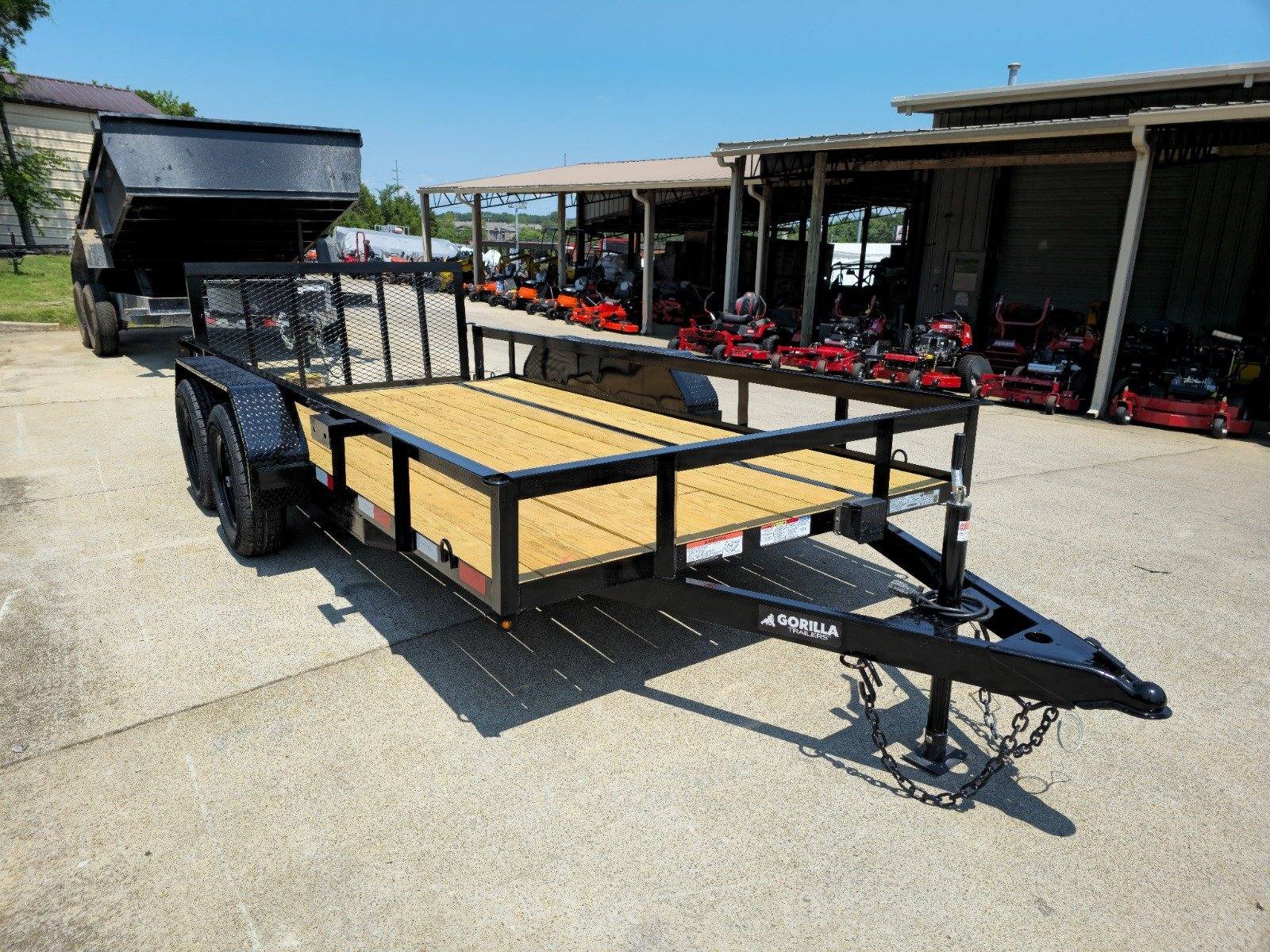 6’4″ x 14 Utility Trailer Powder Coated Dovetail (2) 3500 Axles 7k GVWR image 8
