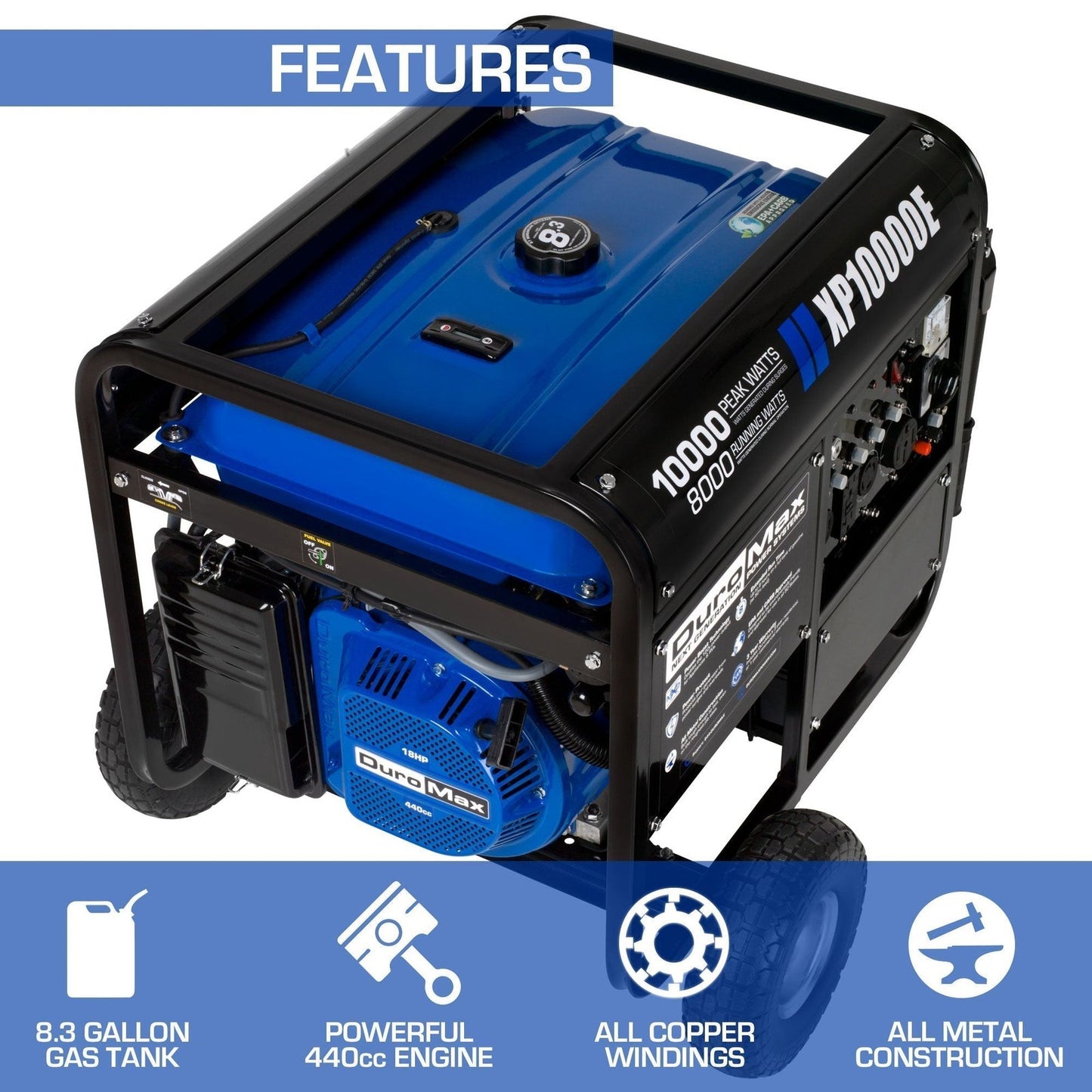 10,000 Watt Gasoline Portable Generator image 1