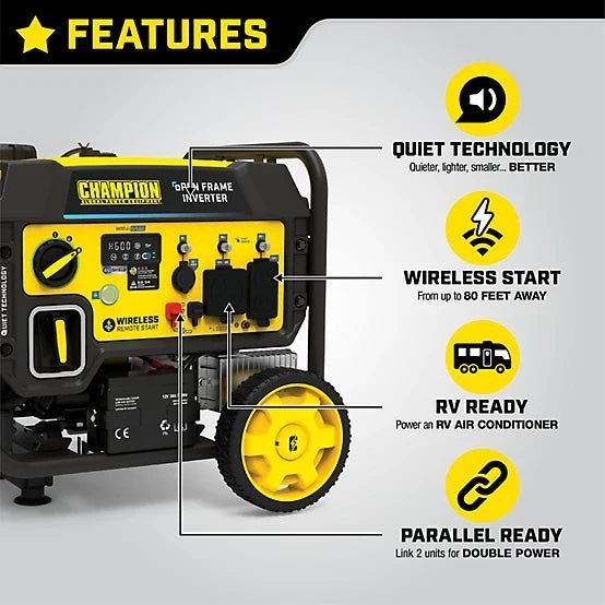 Champion Power Equipment 4,500/3,650-Watt Gasoline Powered OFI Generator with ParaLINK, Remote Start image 3
