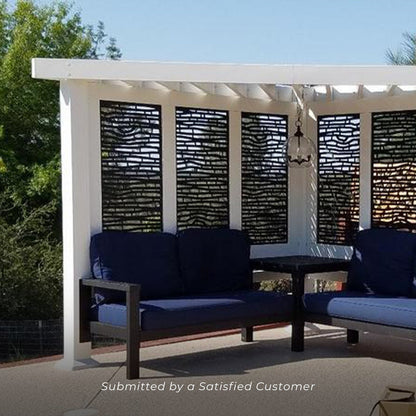Ridgedale Modern Steel Cabana Pergola with Conversational Seating image 7