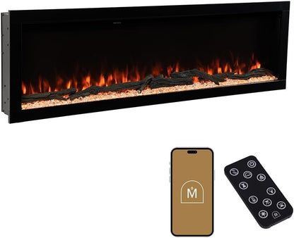 Modern Ember Highmark 60-Inch Smart Linear Electric Fireplace, WiFi & 10-Color Flames image 10
