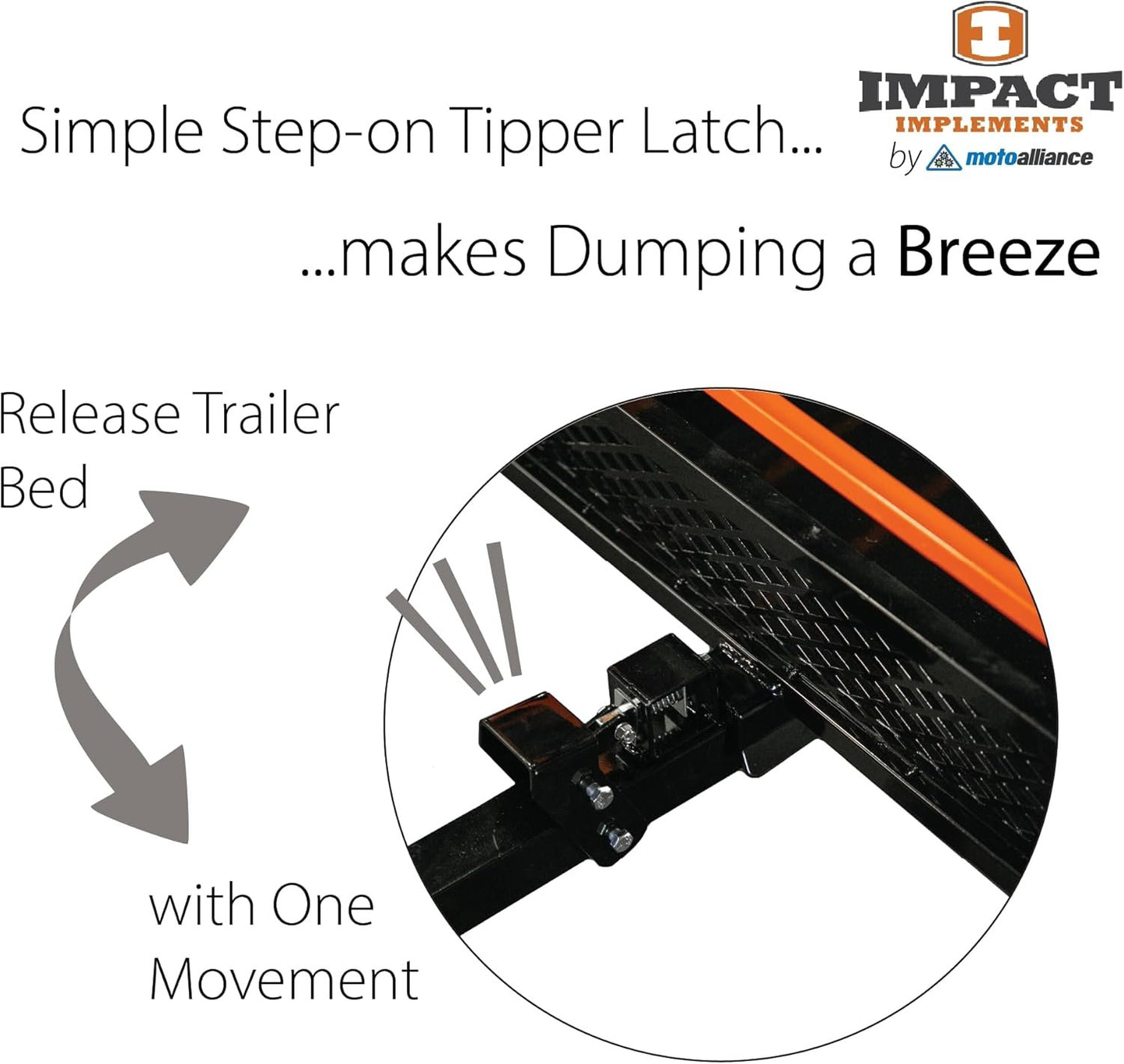 Impact Implements 1500 lb Utility Cargo Trailer with Pivot Dump for ATV, UTV, and Lawn Tractor image 3