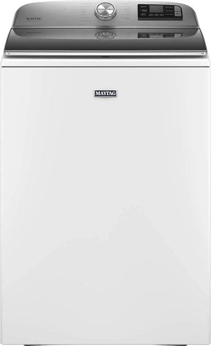 Maytag – 5.3 Cu. Ft. High Efficiency Smart Top Load Washer with Extra Power Button – White image 0