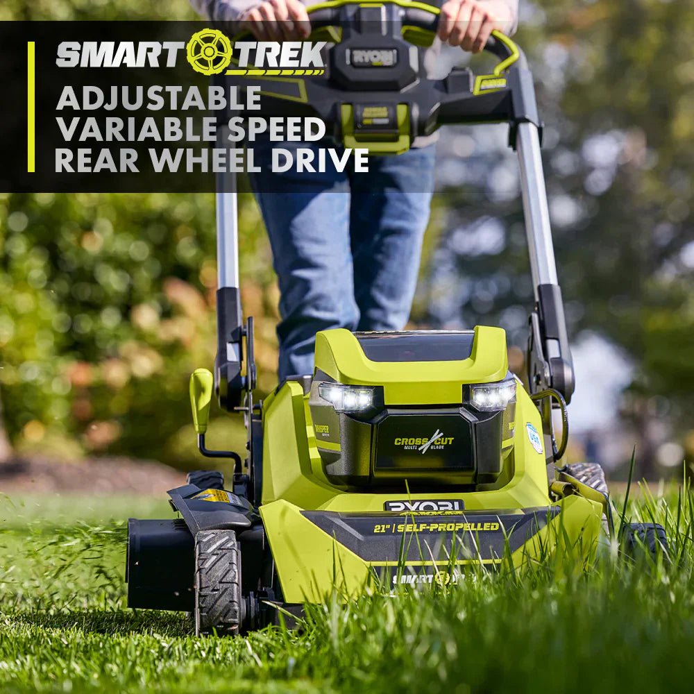 RYOBI 40v Hp brushless 21″ self-propelled AWD dual-blade mower kit image 10