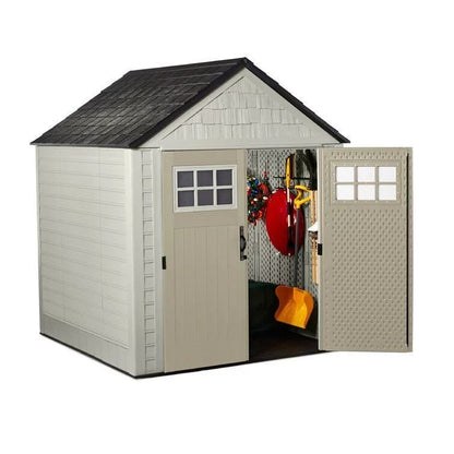 Rubbermaid 7×7 Ft Durable Weatherproof Resin Outdoor Storage Shed image 1