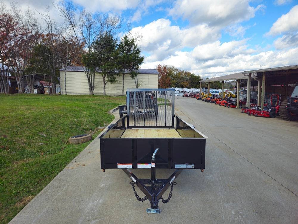 5′ X 10′ Utility Trailer Straight Deck 18″ Sides Tall Gate image 1
