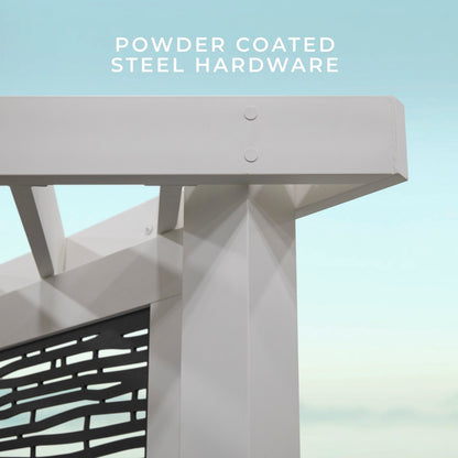 Ridgedale Modern Steel Cabana Pergola with Conversational Seating image 10