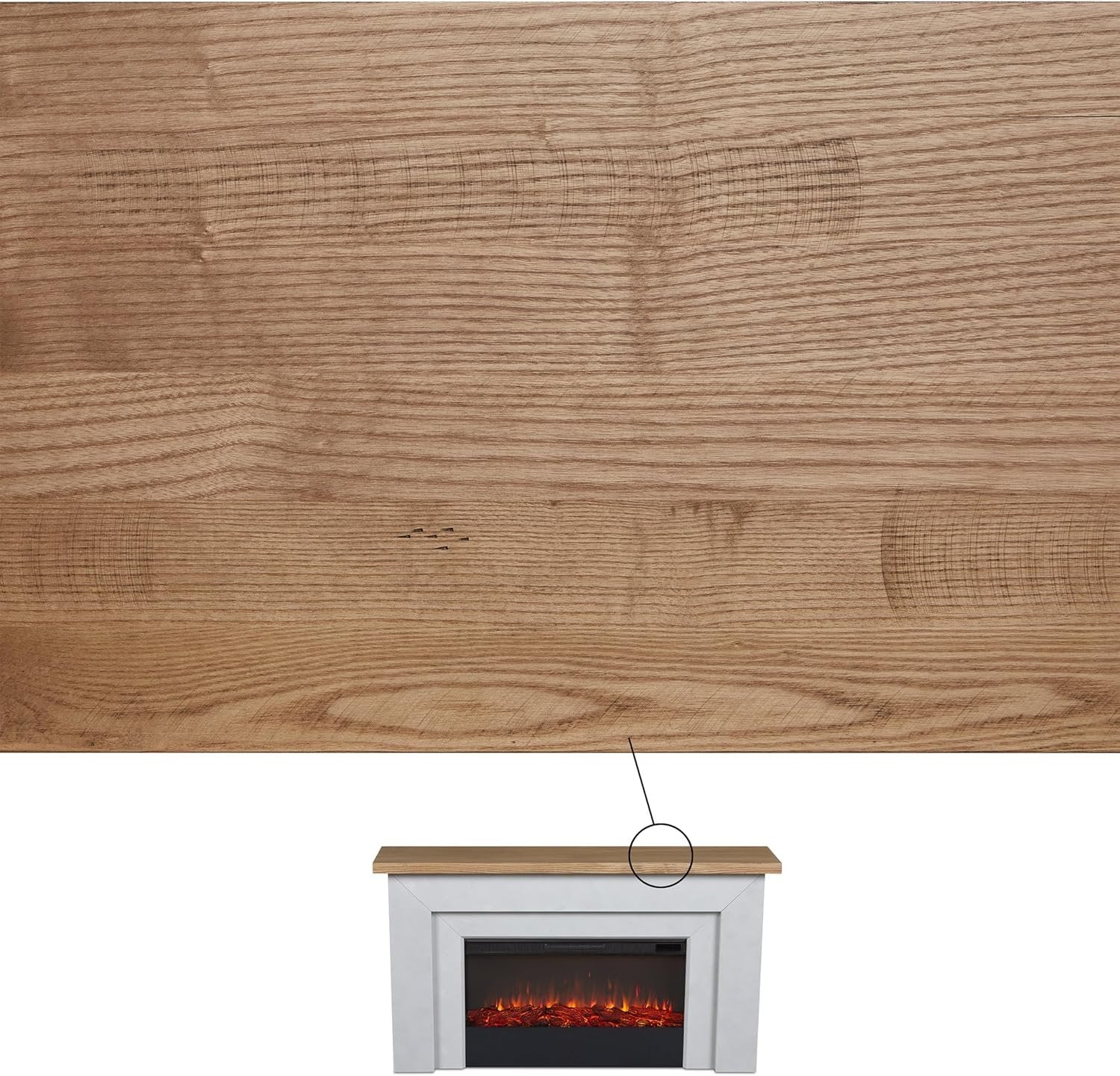 Real Flame Malie 68″ Electric Fireplace with Mantel & Remote Control image 6
