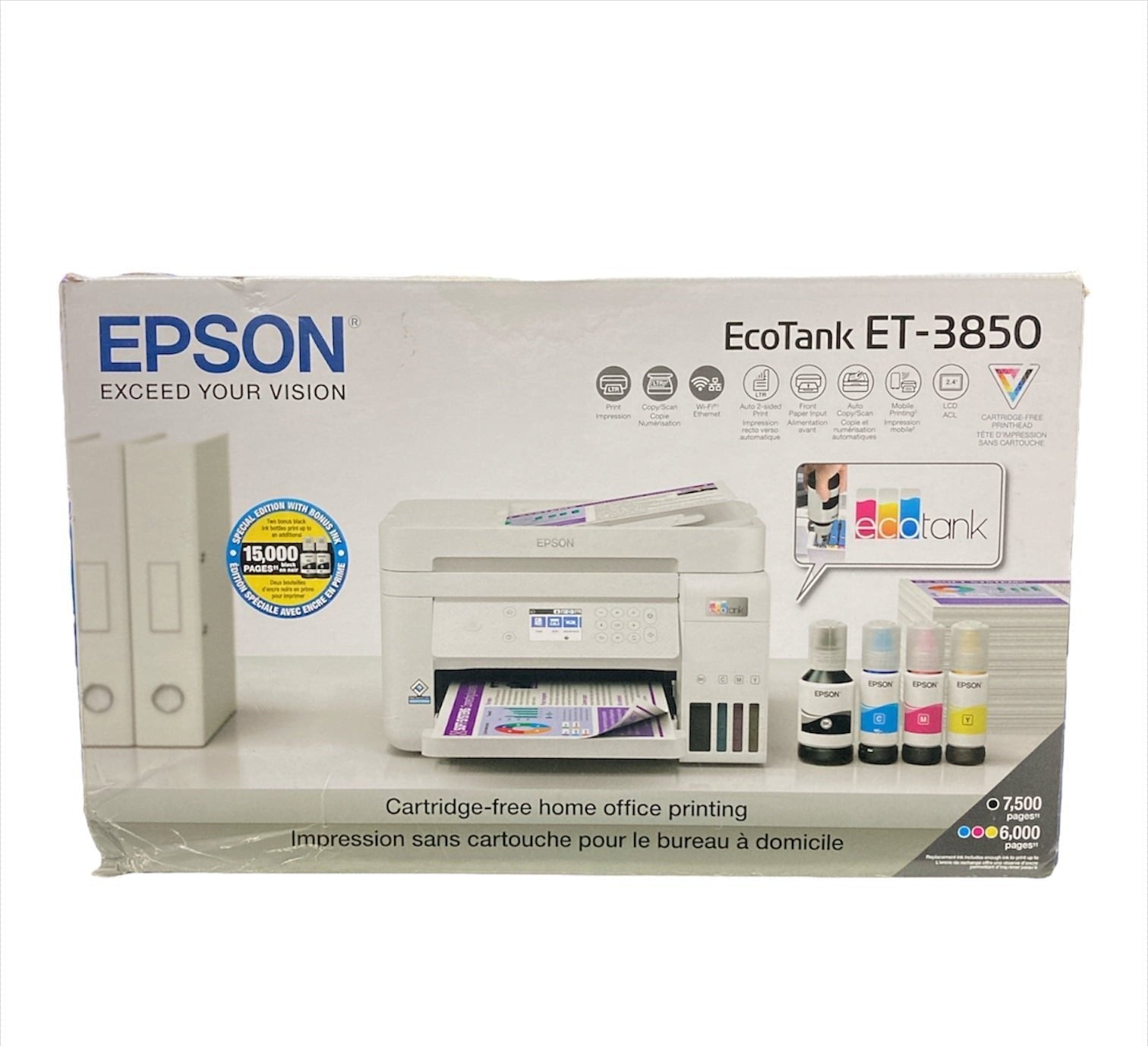 Epson EcoTank-3850 Special Edition All-in-One Printer with Bonus Black Ink image 5