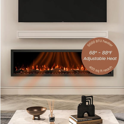 Modern Ember Highmark 60-Inch Smart Linear Electric Fireplace, WiFi & 10-Color Flames image 17